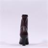 Miss Elastic High Heel Point Ankle Boot - Burgundy